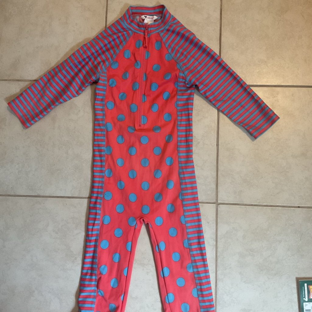 John Lewis Brand Full Coverage Rash Guard Swimsuit Kids Medium